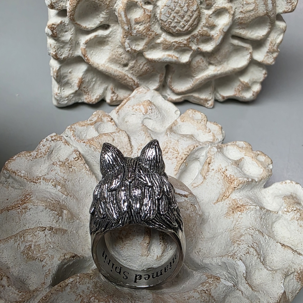 Silver Wolf Ring - image 6